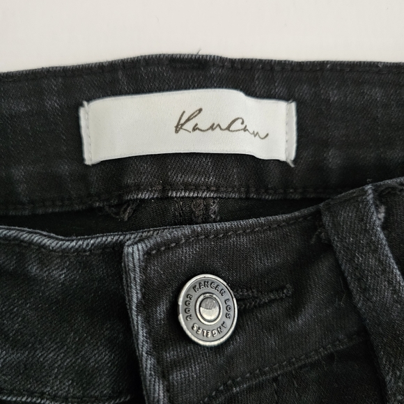 Kancan Black Hazy Mid Rise Ankle Skinny Jeans Size 7/27 - Picture 6 of 12